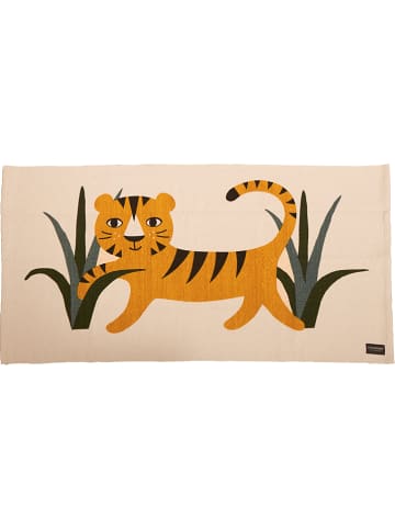 roommate Webteppich "Tiger" in Creme/ Ocker - (L)140 x (B)70 cm