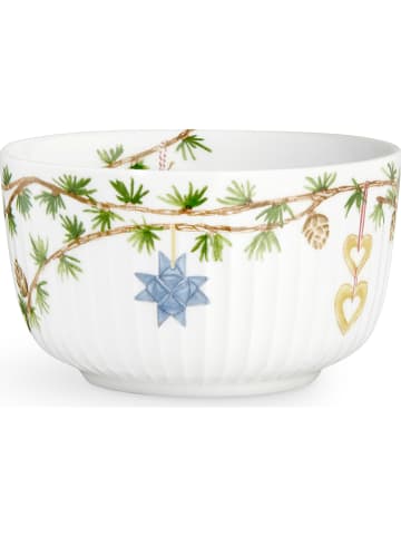 Kähler Weihnachtsschale "Hammershøi" in Weiß/ Grün - Ø 12 cm