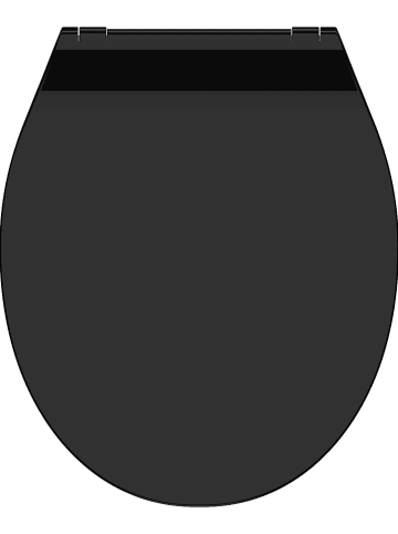 Schütte Toiletbril met softclose "Slim" zwart