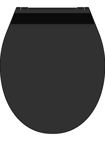 Schütte WC-Sitz mit Absenkautomatik "Slim" in Schwarz