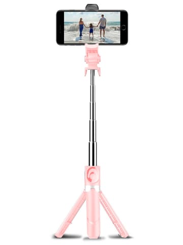 SWEET ACCESS Selfie-stick 2w1 w kolorze jasnoróżowym