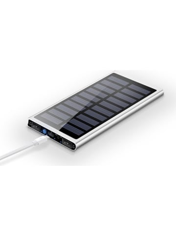 SWEET ACCESS Powerbank solarny w kolorze srebrnym - 20.000 mAh