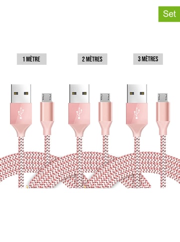 SWEET ACCESS 3er-Set: Micro-USB-Kabel in Rosa
