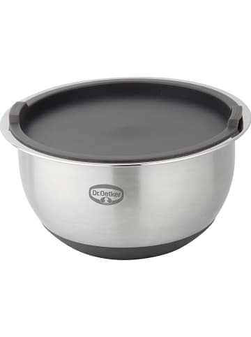 Dr. Oetker Rührschüssel "Backspaß" in Silber/ Grau - 3 l