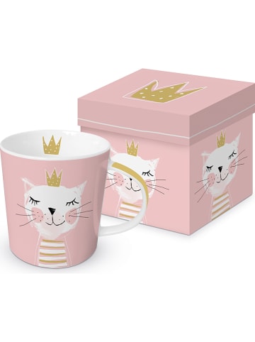 ppd Kubek jumbo "Happy birthday Princess" w kolorze jasnoróżowym - 350 ml