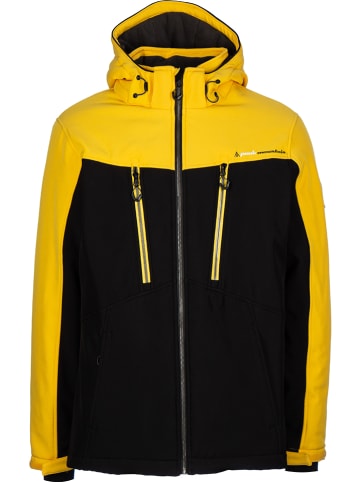 Peak Mountain Softshellowa kurtka narciarska "Ceflight" w kolorze czarno-żółtym
