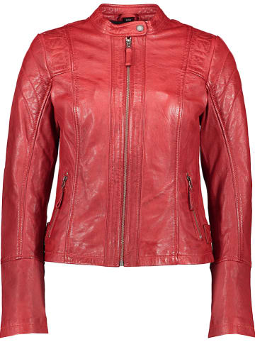 7eleven Skórzana kurtka "Elly" w kolorze czerwonym