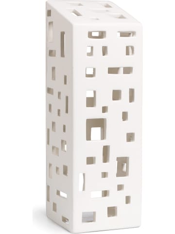 Kähler Świecznik "Urbania High building" w kolorze białym - 7,5 x 22 x 7,5 cm