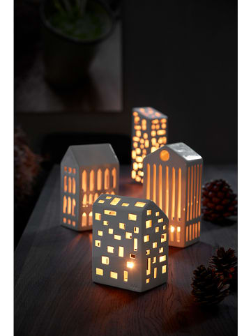 Kähler Lichthaus "Urbania High building" in Weiß - (B)7,5 x (H)22 x (T)7,5 cm