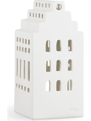 Kähler Theelichthouder "Urbania Manor" wit - (B)8 x (H)17 cm
