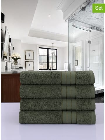 Good Morning 4-delige set: handdoeken groen