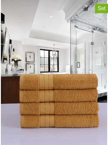 Good Morning Ręczniki (4 szt.) w kolorze musztardowym do rąk