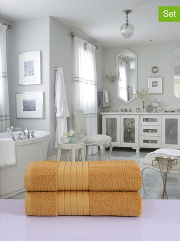 Good Morning Ręczniki kąpielowe (2 szt.) w kolorze musztardowym