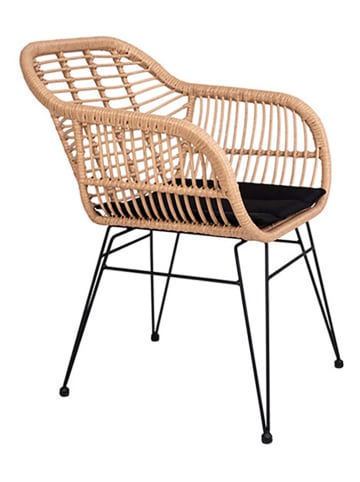 House Nordic 2er-Set: Stühle in Beige/ Schwarz - (B)60 x (H)82 x (T)57 cm