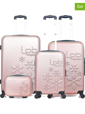 Les P´tites Bombes 4-delige hardcase-trolleyset "Eleonor-C" lichtroze