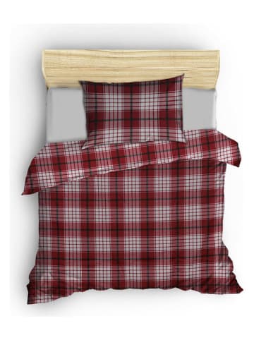 Elizabed Bettwäsche-Set in Rot/ Weiß