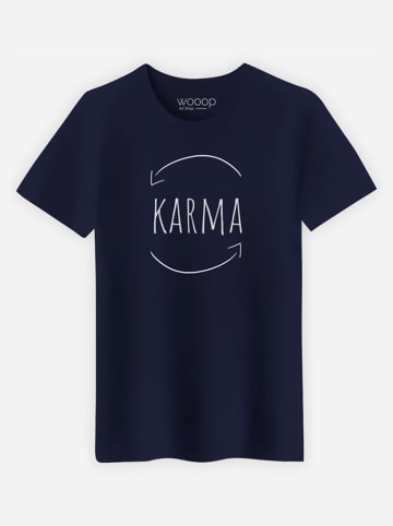 WOOOP Shirt "Karma" donkerblauw