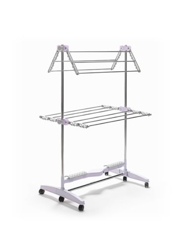 InnovaGoods Elektrischer Wäschetrockner in Grau/ Flieder- (B)87 x (H)143 x (T)65 cm