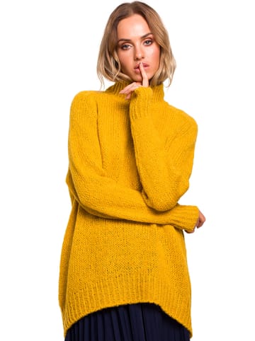 made of emotion Sweter w kolorze musztardowym