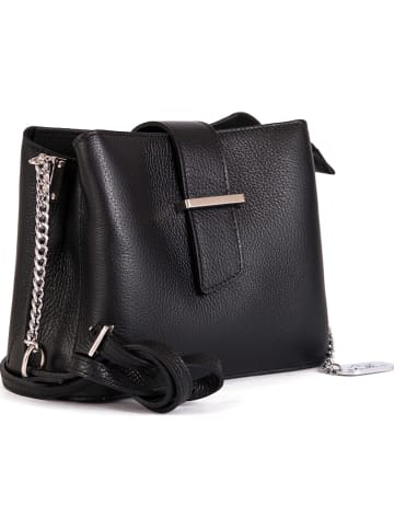 Anna Morellini Leder-Umhängetasche in Schwarz - (B)17 x (H)22 x (T)10 cm