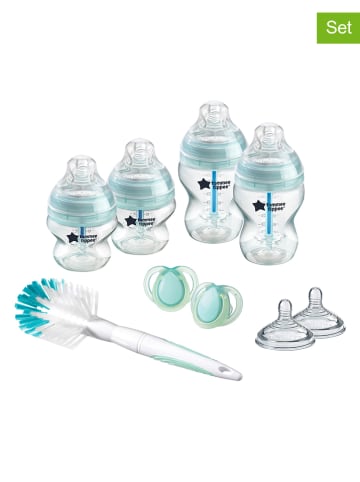 Tomme Tippee 9-delige babyflessenset transparant/lichtblauw