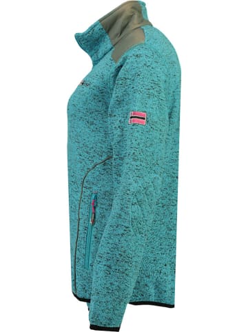 Geographical Norway Kurtka polarowa "Tourbillone" w kolorze turkusowym