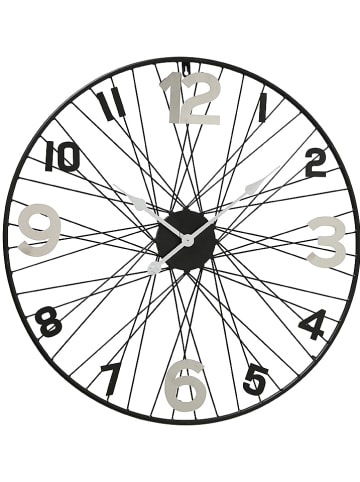 Boltze Zegar ścienny "Spike" w kolorze czarnym - Ø 70 cm