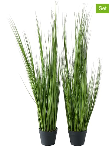 Boltze 2er-Set: Dekopflanzen "Gras" - (H)120 cm