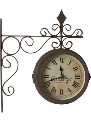 Anticline Zegar ścienny w kolorze beżowo-brązowym - 27 x 24 cm