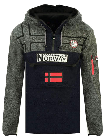 Geographical Norway Fleece trui "Riakolo" donkerblauw/grijs