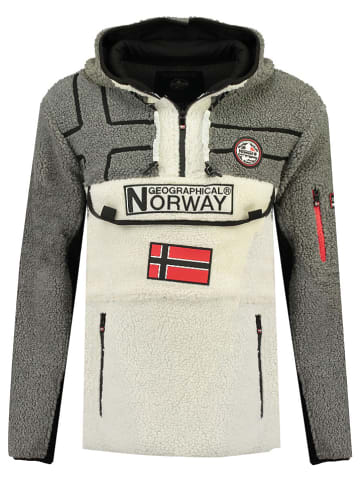 Geographical Norway Fleece trui "Riakolo" grijs/wit