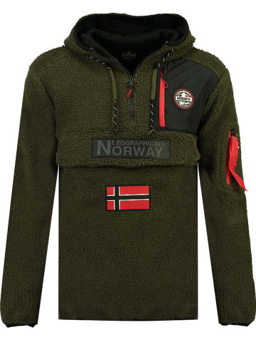 Geographical Norway Bluza polarowa "Terifique" w kolorze khaki