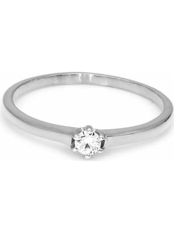Vittoria Jewels Witgouden ring met diamant