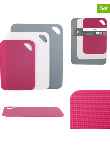 COOK CONCEPT 3-delige set: snijplanken roze/wit/grijs (verrassingsproduct)