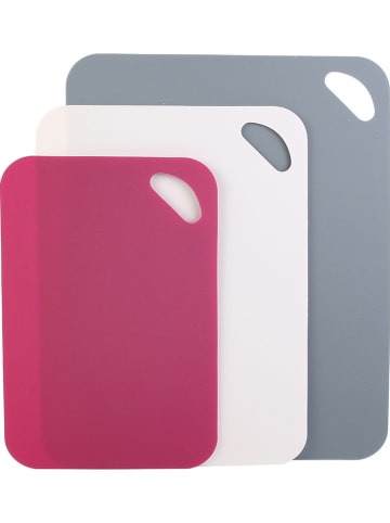 COOK CONCEPT 3-delige set: snijplanken roze/wit/grijs (verrassingsproduct)