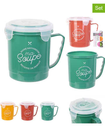 COOK CONCEPT Puszki (3 szt.) w kolorze żółtym, czerwonym i zielonym - 650 ml