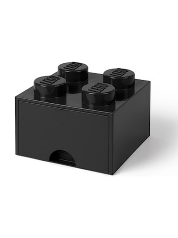 LEGO Schubladenbox "Brick 4" in Schwarz - (B)15,8 x (H)11,3 x (T)15,8 cm