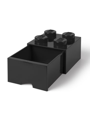 LEGO Pojemnik "Brick 4" w kolorze czarnym z szufladami - 15,8 x 11,3 x 15,8 cm