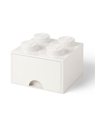 LEGO Pojemnik "Brick 4" w kolorze białym z szufladami - 15,8 x 11,3 x 15,8 cm