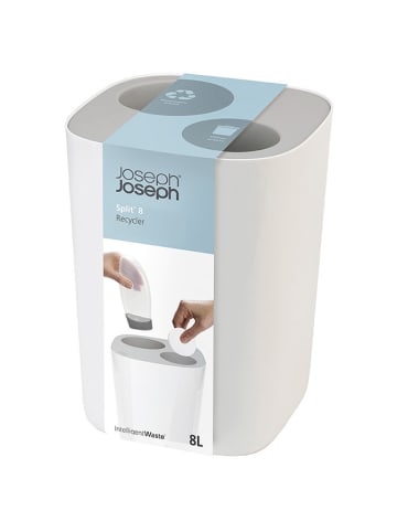 JosephJoseph Kosz łazienkowy "Split" w kolorze biało-szarym - 8 l