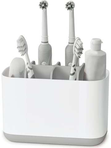 JosephJoseph Zahnbürstenhalter "Easy-Store" in Weiß/ Grau - (B)17 x (H)13 x (T)9 cm