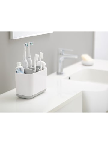 JosephJoseph Tandenborstelhouder "Easy-Store" wit/grijs - (B)17 x (H)13 x (D)9 cm