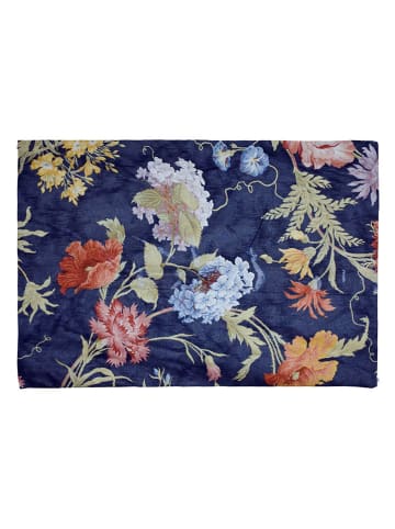 Madre Selva Badvorleger "Garden" in Dunkelblau/ Bunt - (L)40 x (B)60 cm