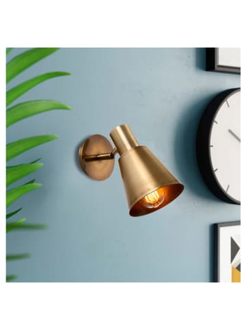 Opviq Wandlamp "Kem" goudkleurig - (B)14 x (H)22 cm