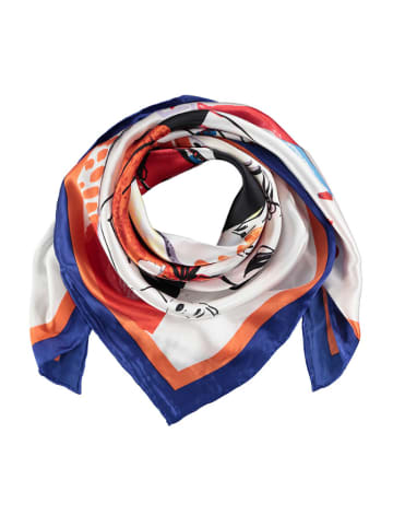 Made in Silk Zijden sjaal wit/meerkleurig - (L)90 x (B)90 cm