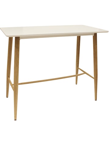THE HOME DECO FACTORY Bartafel wit/naturel - (B)115 x (H)102 x (D)60 cm