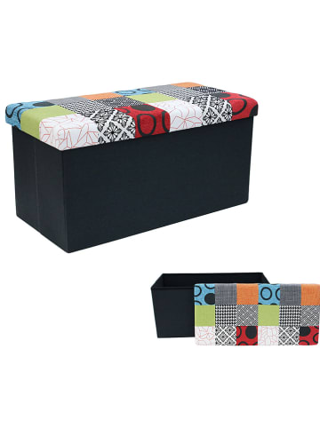 THE HOME DECO FACTORY Sitztruhe in Bunt - (B)76 x (H)38 x (T)38 cm