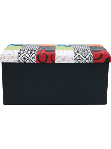 THE HOME DECO FACTORY Skrzynia-siedzisko ze wzorem - 76 x 38 x 38 cm