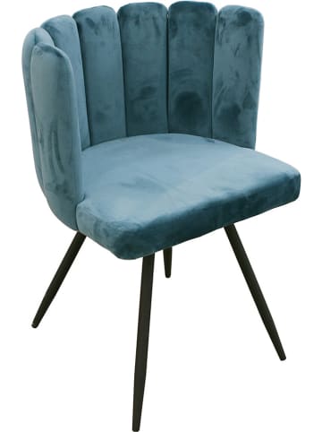 Rétro Chic 2er-Set: Sessel "Ariel" in Blau - (B)52,5 x (H)79,7 x (T)50,5 cm