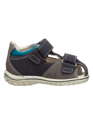 Primigi Leder-Halbsandalen in Taupe/ Dunkelblau